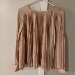 Banana Republic Soft Blush Pleated Blouse